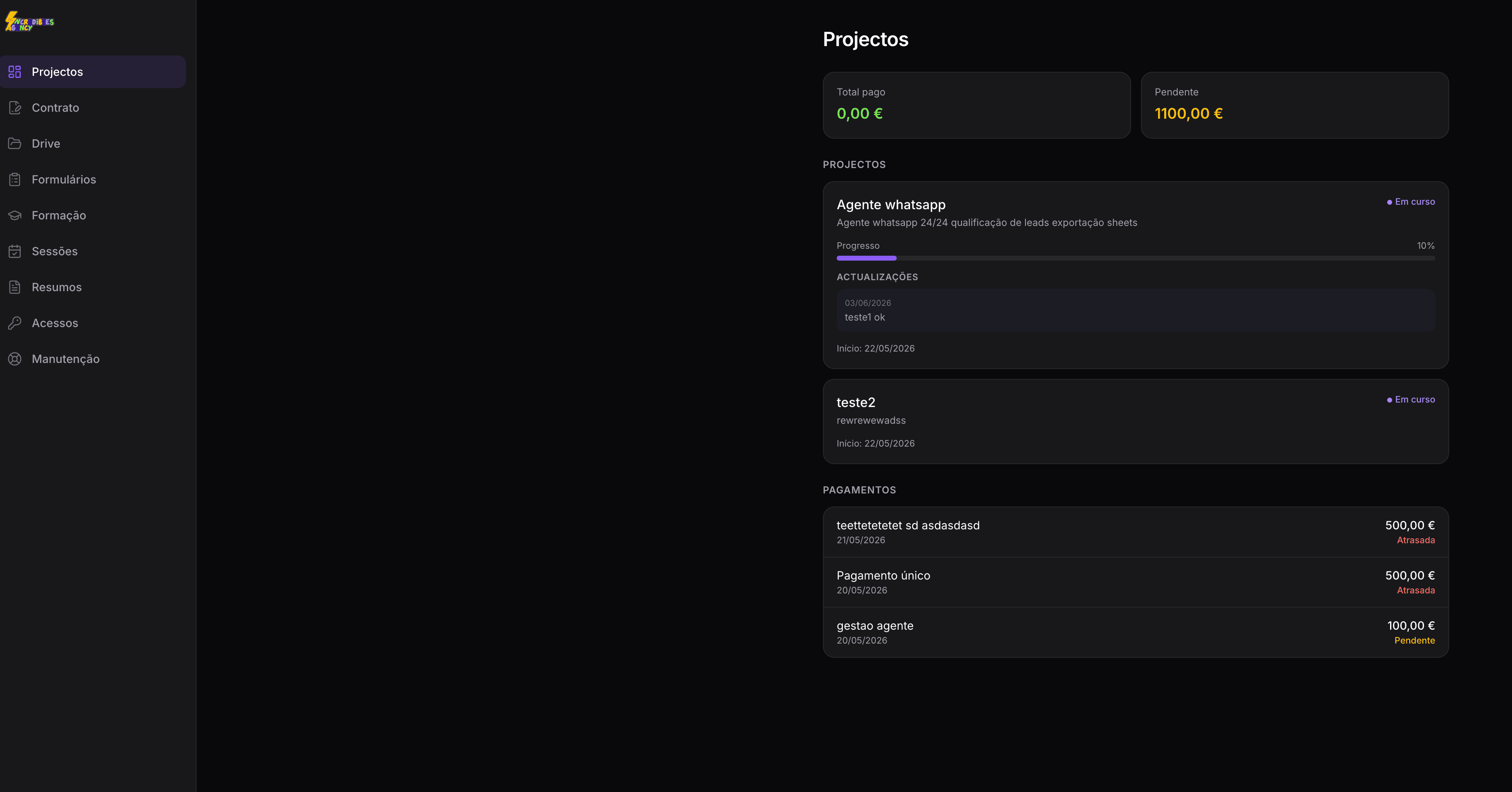 Um portal próprio para cada cliente, profissional desde o primeiro minuto.